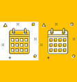 cartoon calendar agenda icon in comic style vector image