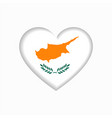 cypriot flag heart-shaped sign vector image