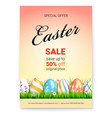 easter sale save up to 50 percent of original vector image vector image