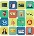 set of flat color icons concept for online store vector image