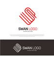 swan bird logo icon design vector image vector image