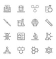 chemical concept icons or signs in thin vector image