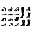 woman shoes icons set vector image