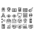 analytics icon set vector image