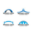 bridge logo icon template vector image