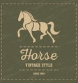 horse logo vector image vector image