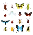 insects icons set vector image