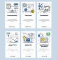 line art web and mobile app template set vector image vector image