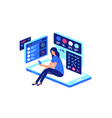 person in mobile visual interactivity vector image vector image