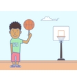 young basketball player vector image vector image