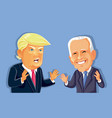 donald trump versus joe biden editorial vector image