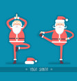 santa claus doing yoga isolated for design vector image