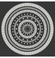 ethnic mandala tribal hand drawn line geometric vector image