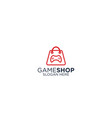 game shop logo design template vector image