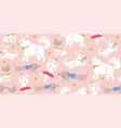 seamless dog pattern - cute dog breeds puppy vector image vector image