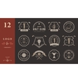 set of logos and icons golf clubs vector image