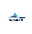 simple shark fin logo design template vector image