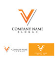v logo template icon vector image