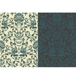 vintage pattern with birds and floral details vector image vector image