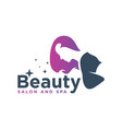 hair salon and beauty logo vector image vector image
