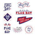 logos and labels flag day vector image vector image