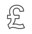 pound thin line icon vector image