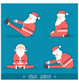 santa claus doing yoga isolated for design vector image