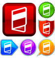 set shiny icon series on buttons passport vector image vector image