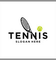 tennis logo template vector image vector image