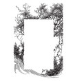 tree leaning across the page with a couple birds vector image