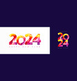 2 0 4 red set icons collection vector image vector image