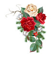 christmas garland vector image