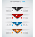 infographic design template with paper tags vector image