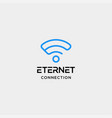 initial e internet logo design wifi network vector image vector image
