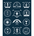 set of logos and labels sports games - golf vector image