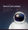 3d realistic spaceman astronaut spacesuit vector image vector image