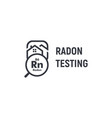 radon testing first alert kit logotype home rn vector image vector image