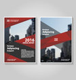 red black annual report leaflet brochure flyer vector image