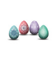 eggs for happy easter day different texture vector image vector image