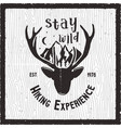 adventure poster - stay wild hiking experience vector image vector image