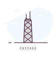 chicago line style vector image vector image