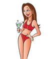 girl in bikini vector image vector image
