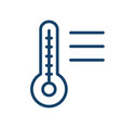 mercury thermometer with temperature scale simple vector image vector image