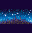 night city in the lights vector image