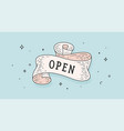 open vintage ribbon vector image vector image