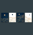 set of abstract art wavy backgrounds vector image vector image