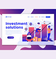 flat modern design of wesite template - investment vector image