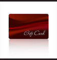 gift card with beautiful design on red background vector image vector image