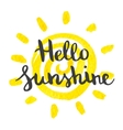 hand lettering art piece hello sunshine vector image