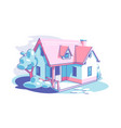 one-storey private house vector image
